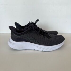 HOKA Solimar Everyday Training Running Sneaker Shoes in Black/White, size 8